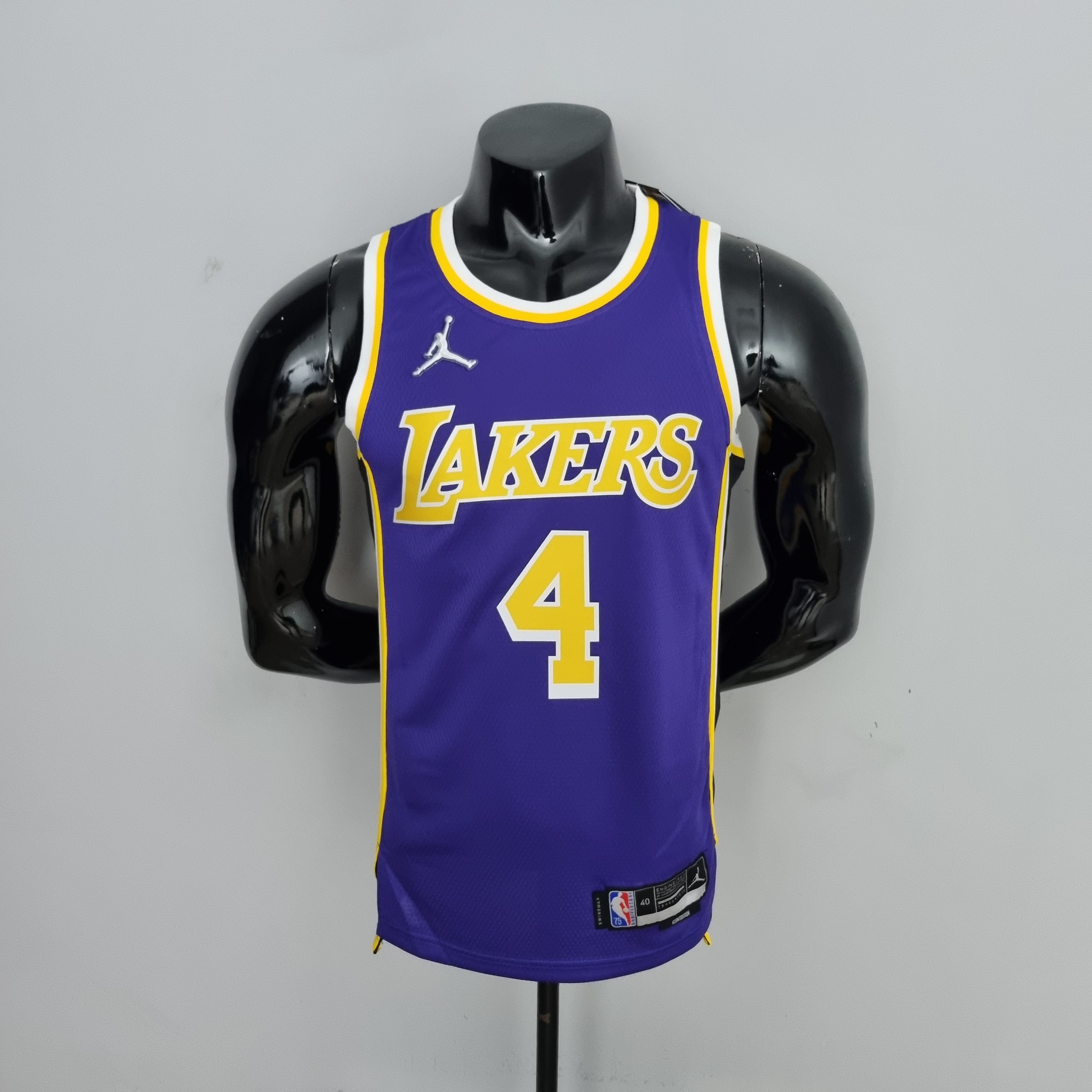Los Angeles Lakers Purple Jersey #4 Rajon Rondo