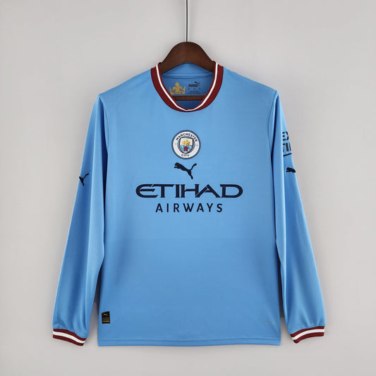 Manchester City Home Kit Long Sleeve 22/23