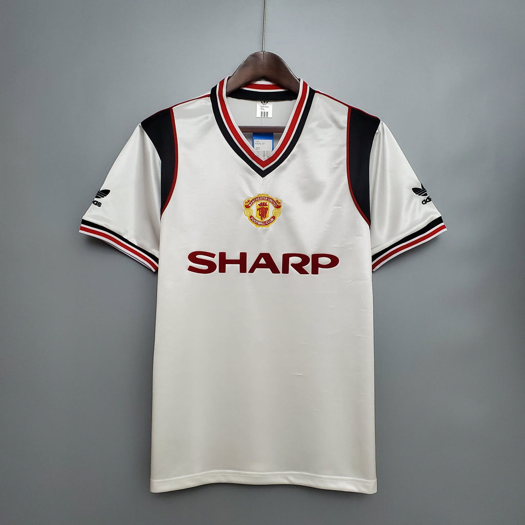Retro Manchester United White Kit 1985