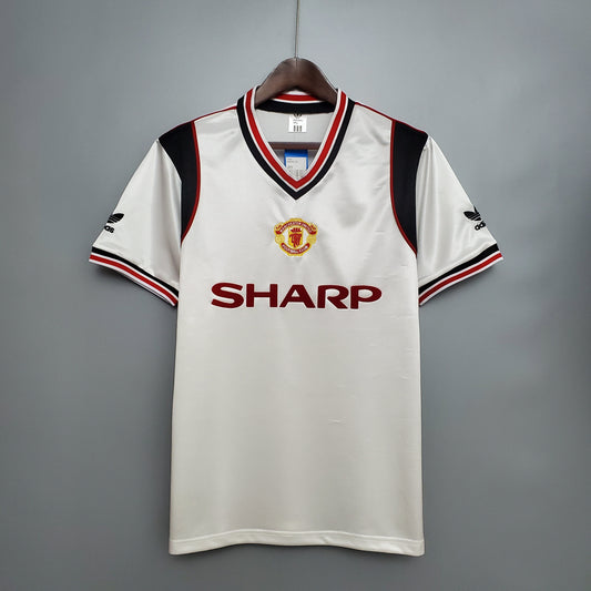 Retro Manchester United White Kit 1985