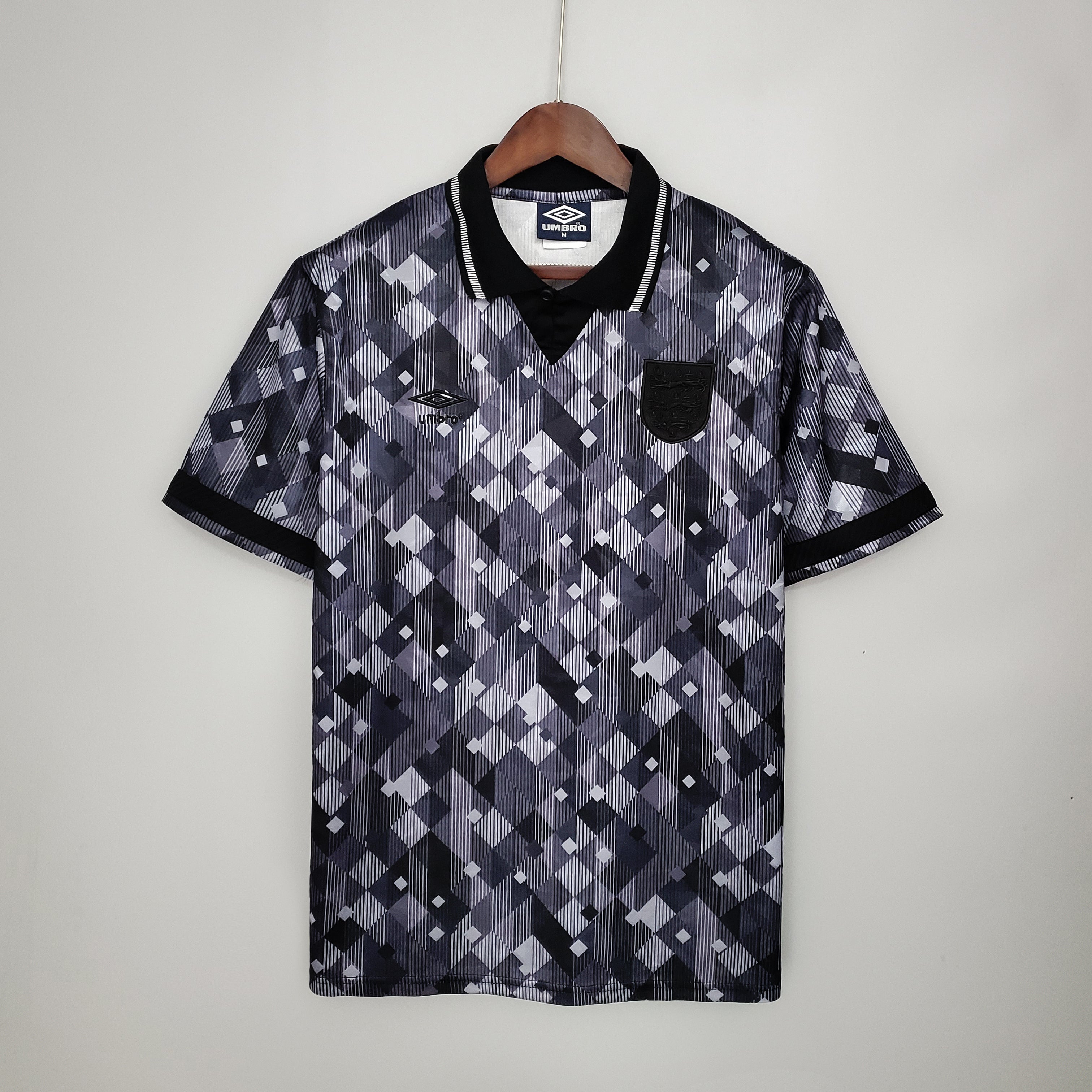Retro England Away Black Kit 1990