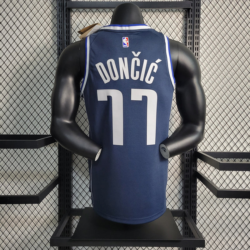 Dallas Mavericks Classic Edition Dark Blue Swingman Jersey #77 Luka Doncic