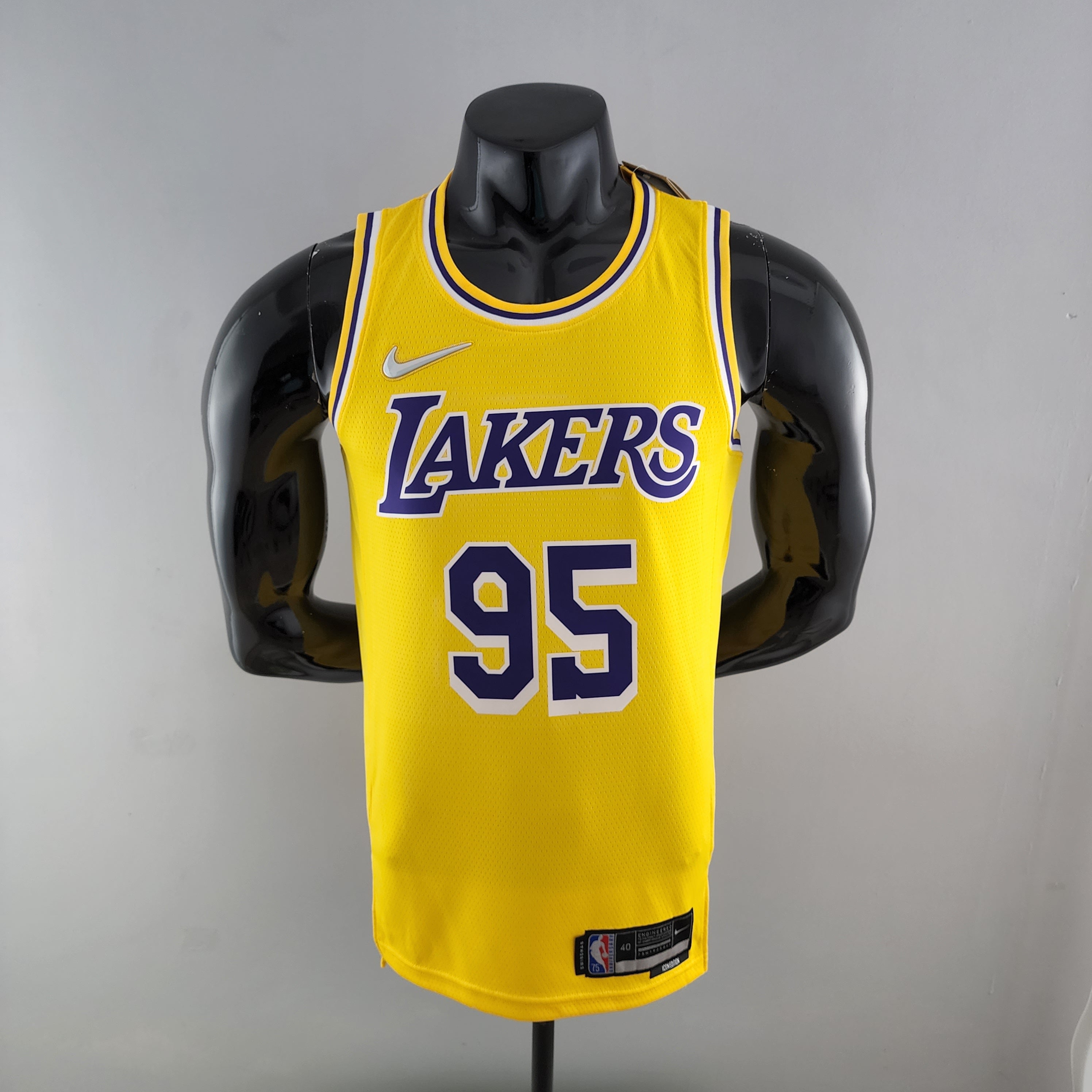 Los Angeles Lakers Yellow Jersey #95 Juan Toscano-Anderson