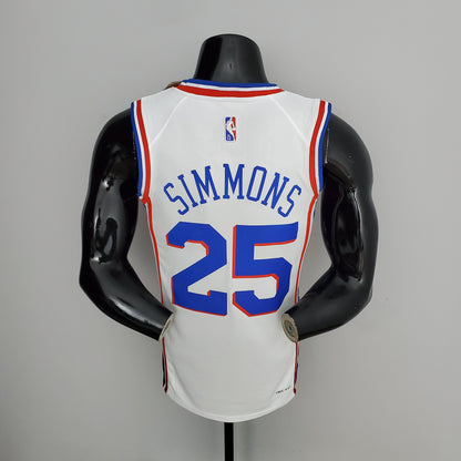 Philadelphia 76ers White Jersey #25 Ben Simmons