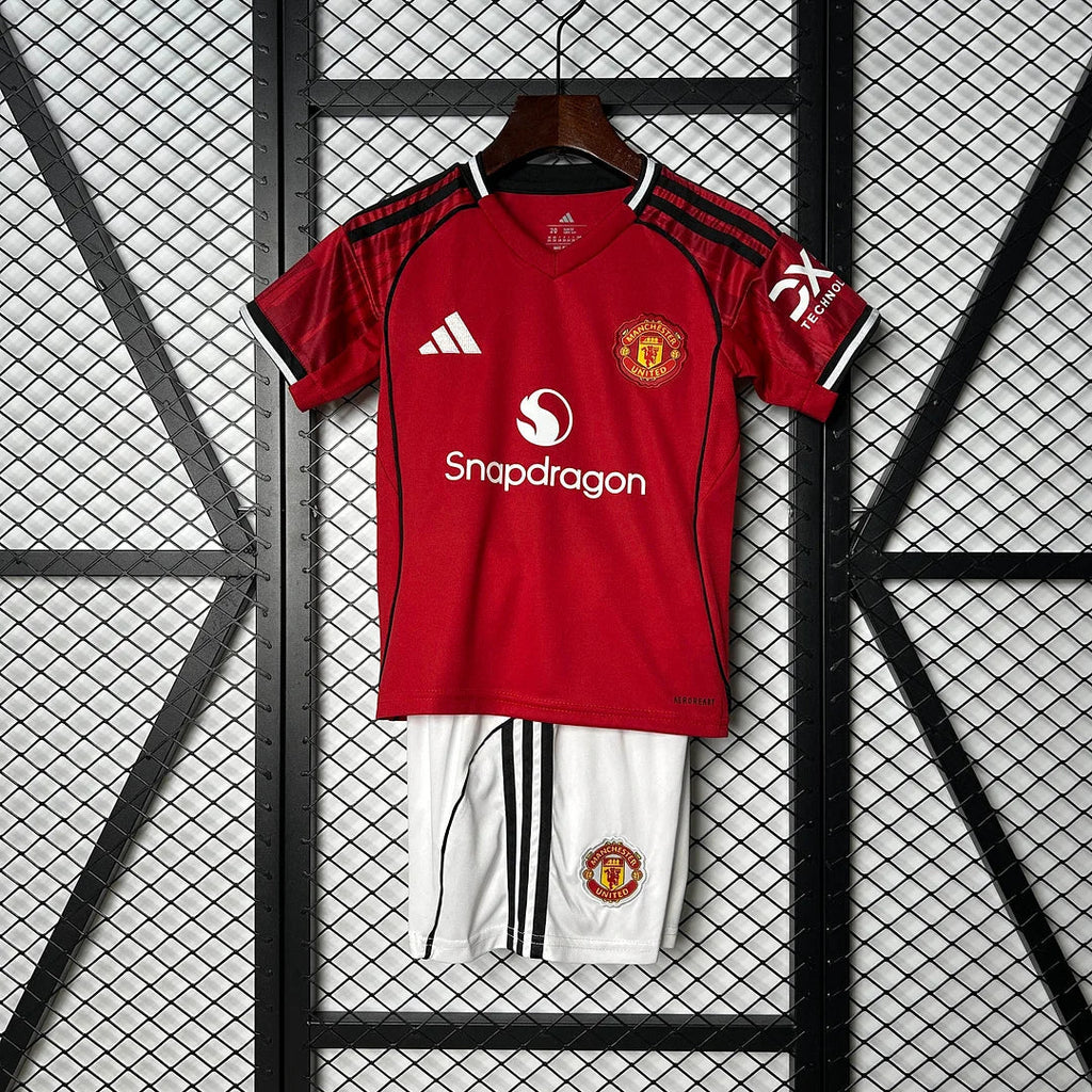 Man United 2025 Home Jersey Kids